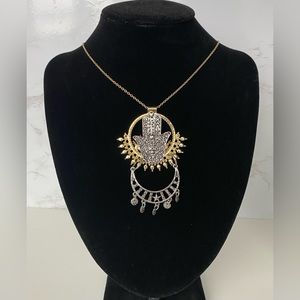 Women's Hamsa Hand Amulet Necklace One Size